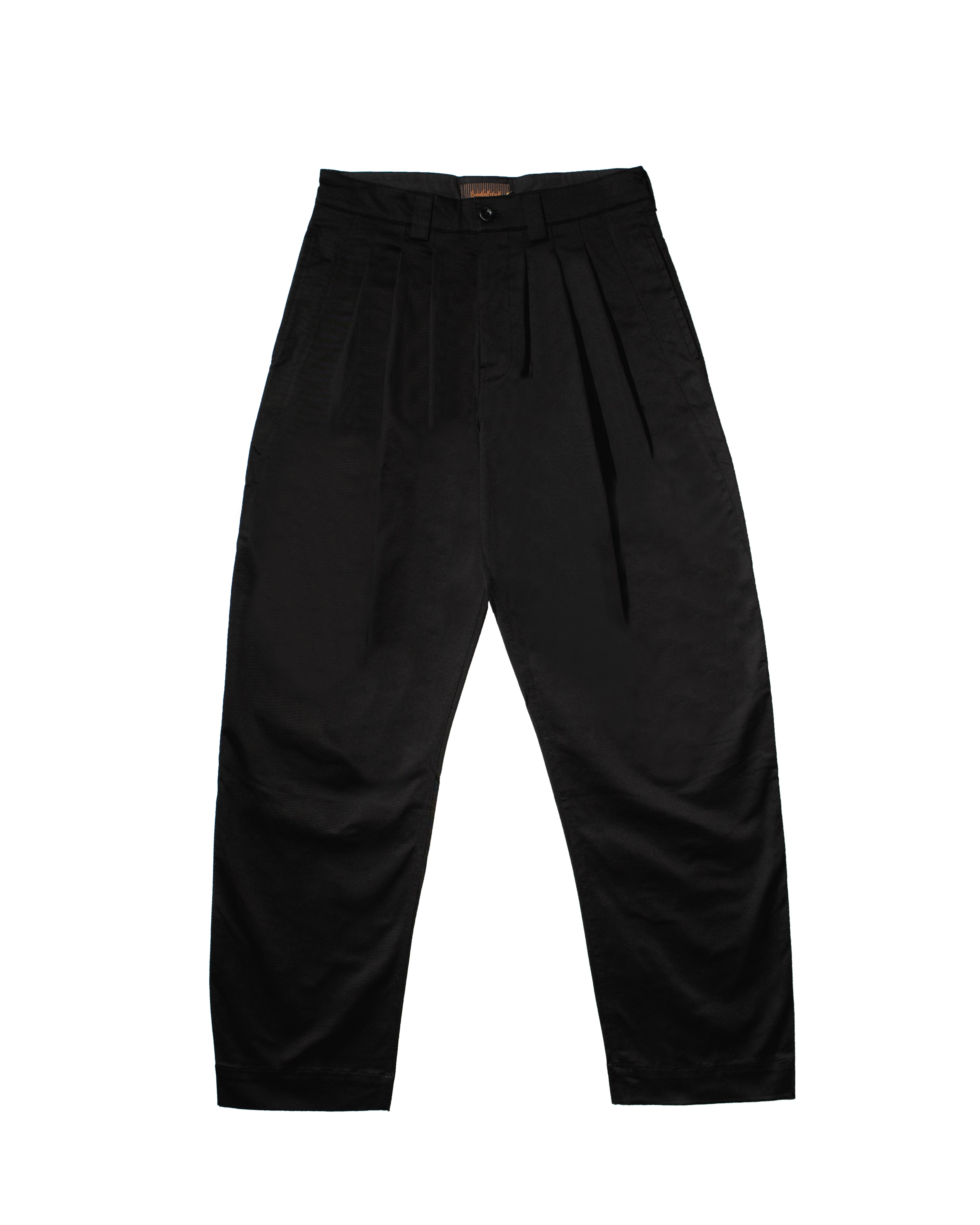 Triple Pleated Pants CALMLENCE Triple Pleated Tapered Trousers
