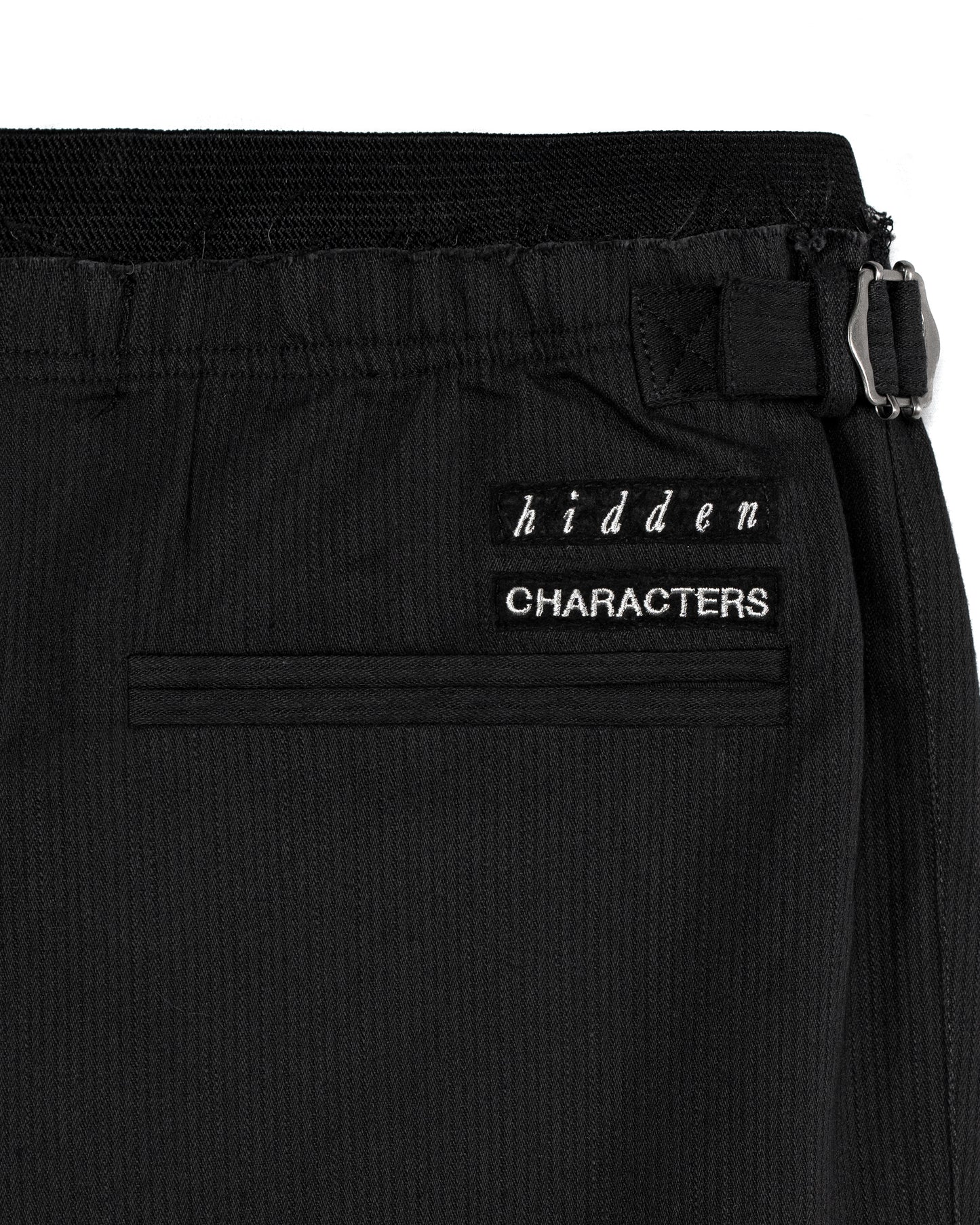 COMBO PLEATED PANTS [CHARCOAL]