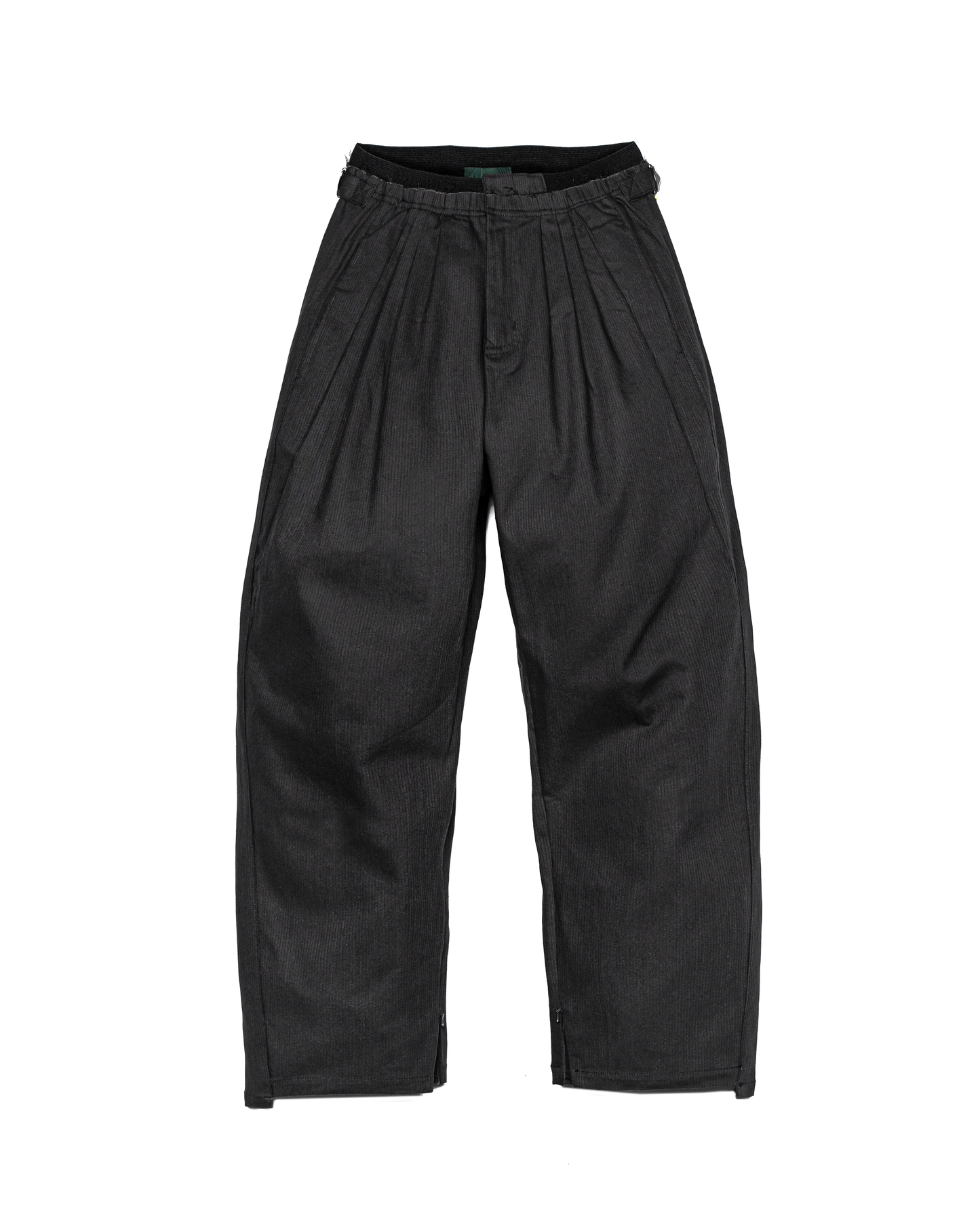 COMBO PLEATED PANTS [CHARCOAL]