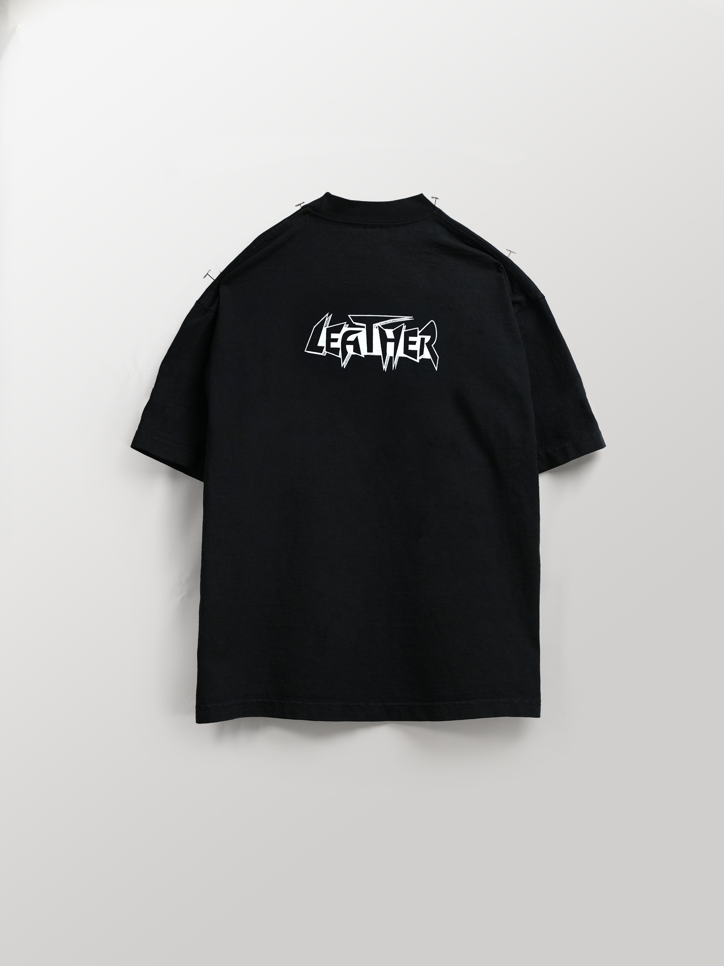 LEATHER TEE [BLACK]