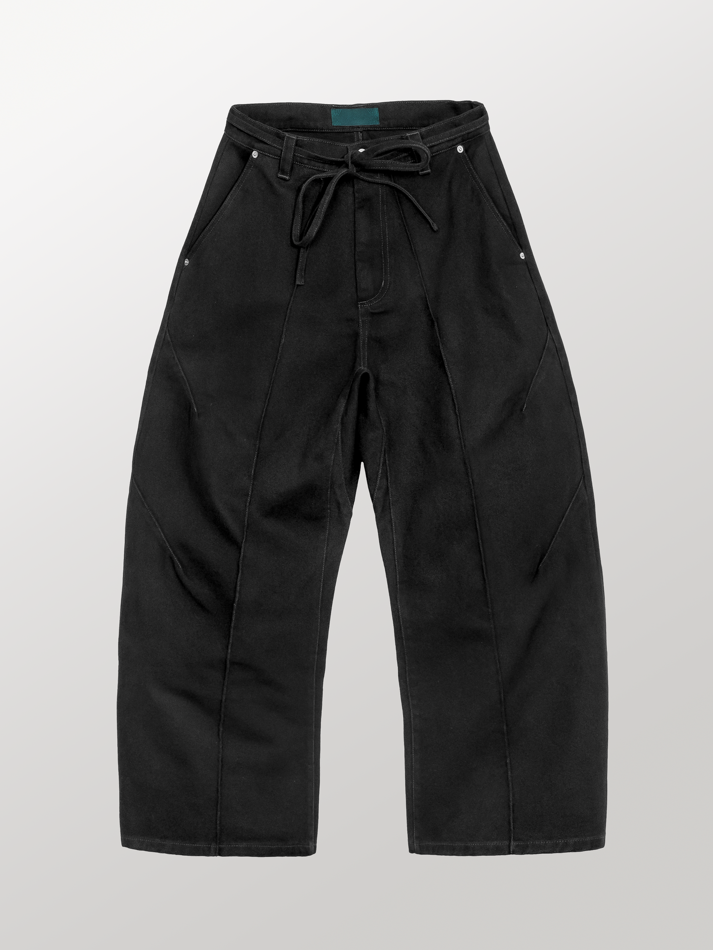 PINTUCK TWILL PANTS [BLACK]