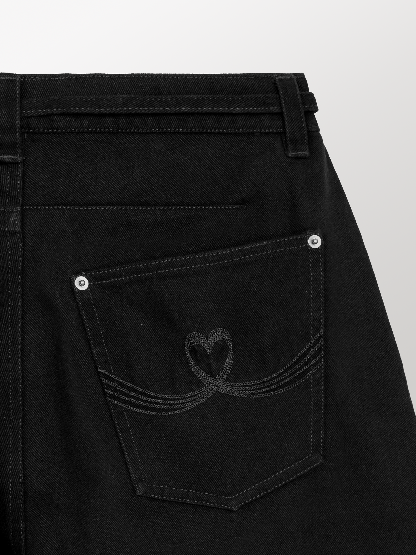 PINTUCK TWILL PANTS [BLACK]