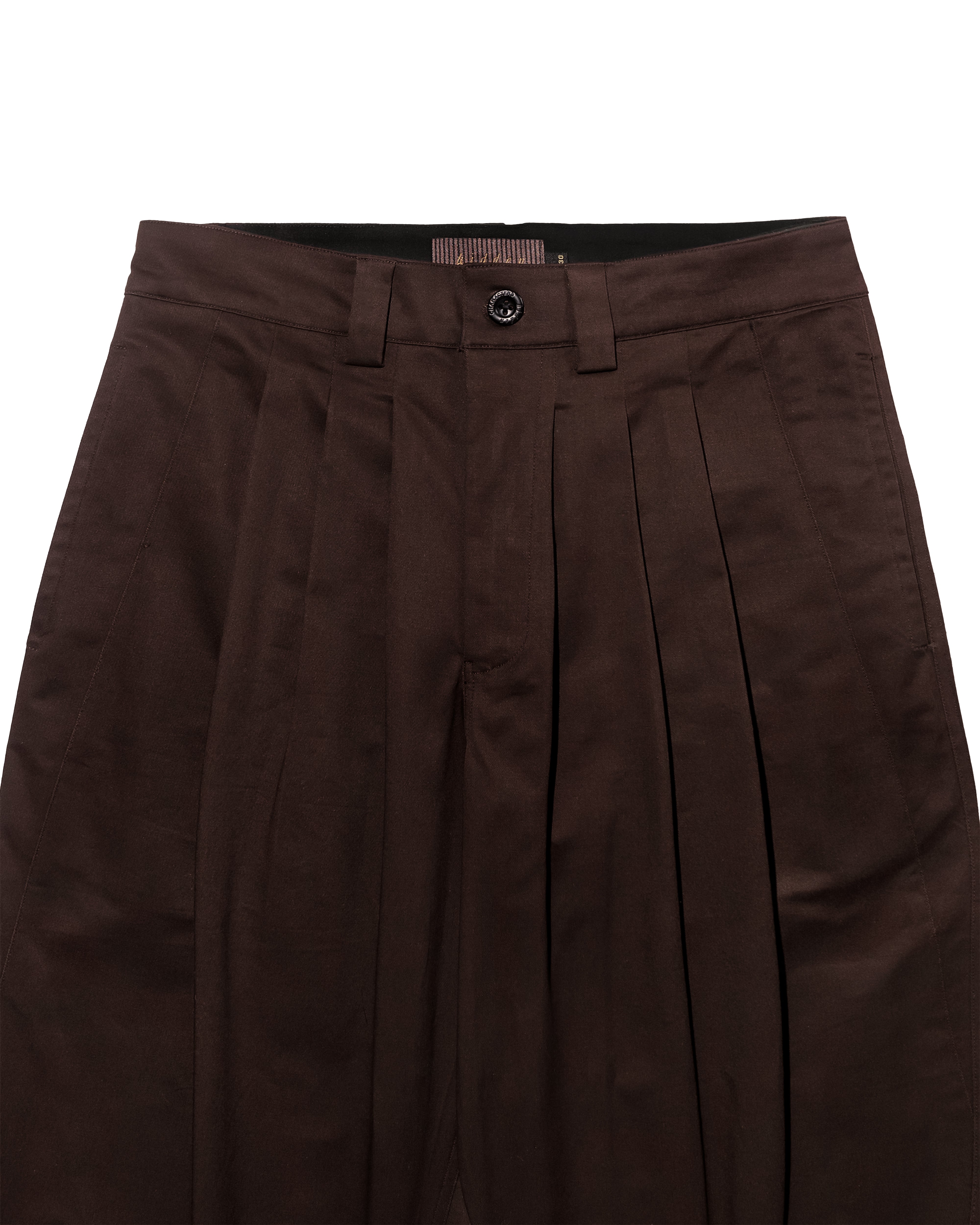 Brown Pleated Pants