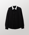 DOUBLE COLLAR SHIRT [BLACK]
