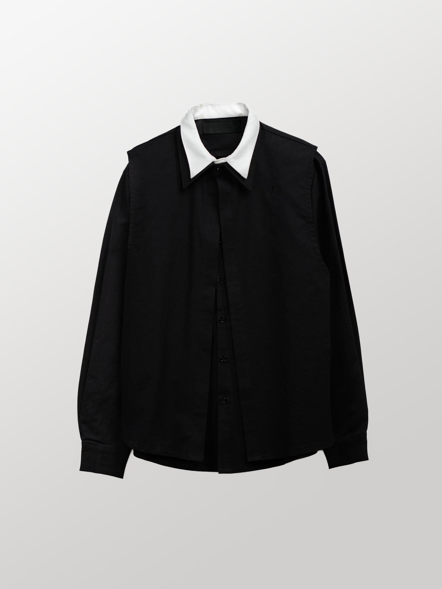 DOUBLE COLLAR SHIRT [BLACK]