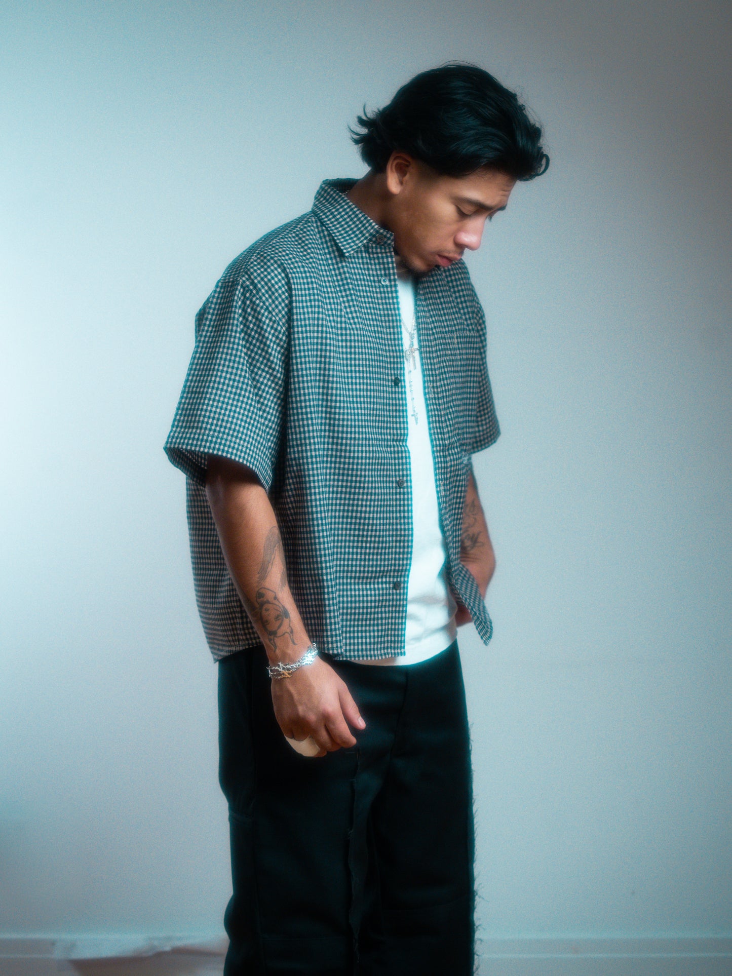 SMOCK SHIRT [BLACK PICNIC]