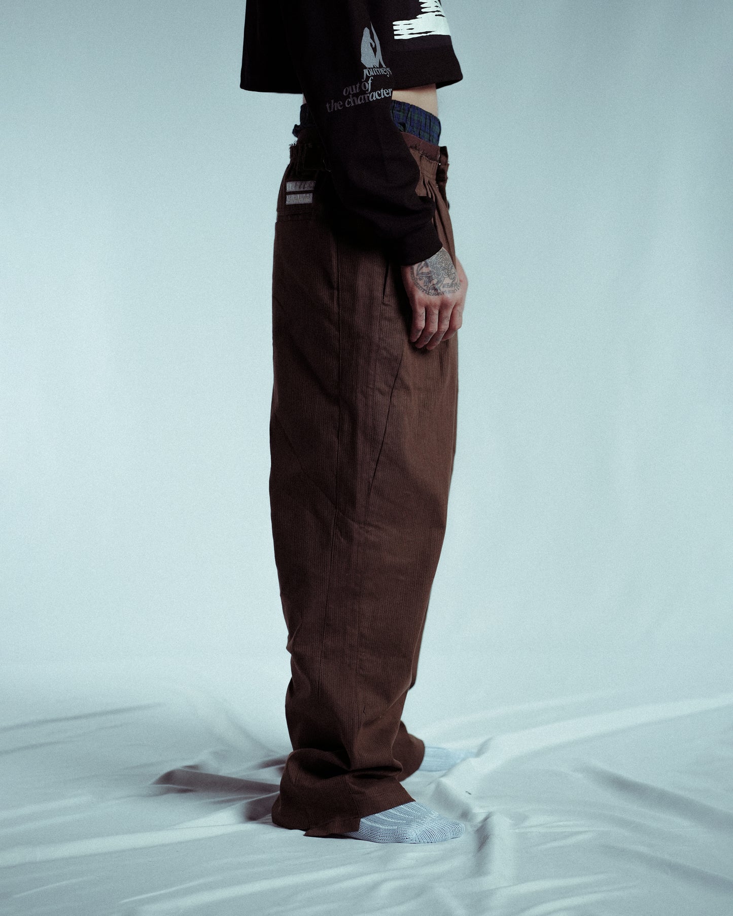 COMBO PANTS [BROWN]