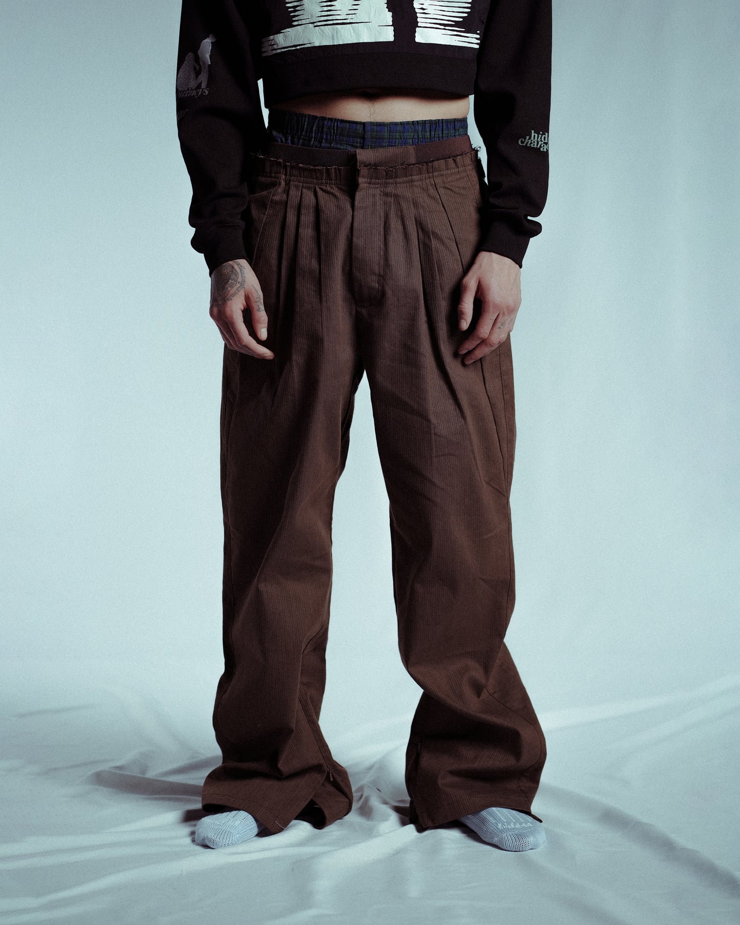 COMBO PANTS [BROWN]